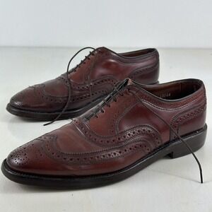 Allen Edmonds Mens Cambridge Shell Cordovan Shoes 9‎ C Burgundy Oxford Wingtips